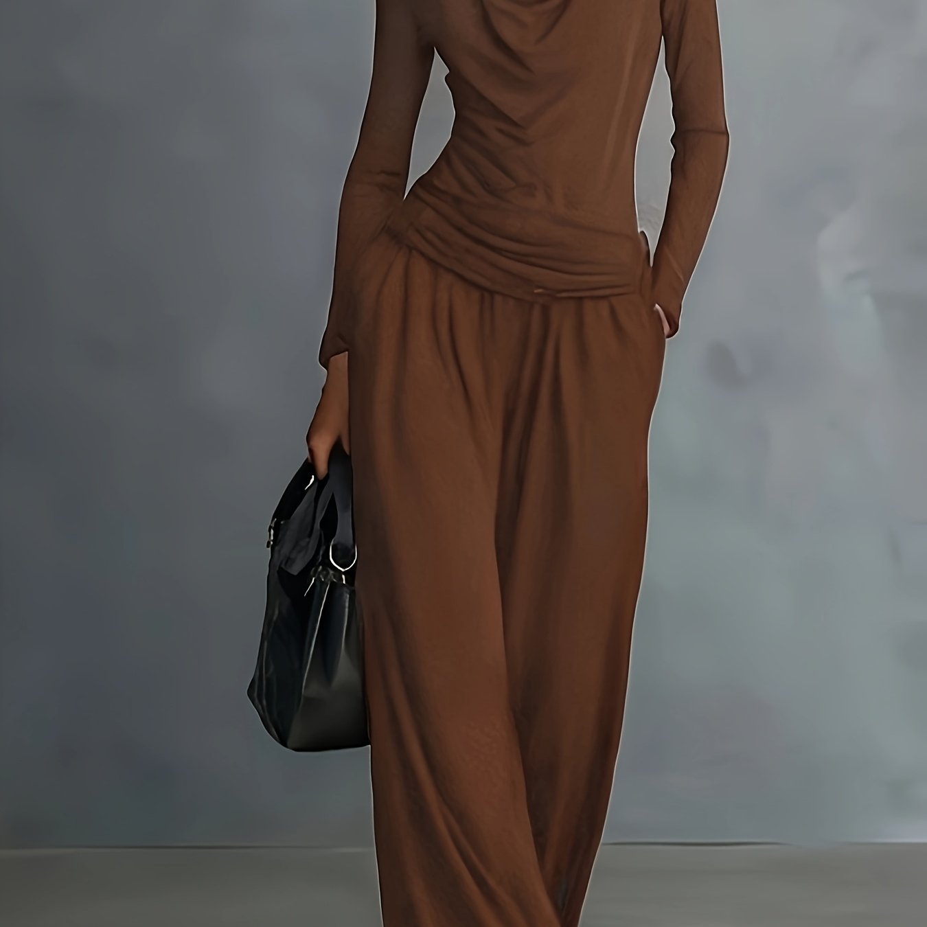 [ZLLZ Comfortable Set] ZLLZ - 2026 New European and American Relaxed Style High-Elasticity Comfortable Set with Piled Collar