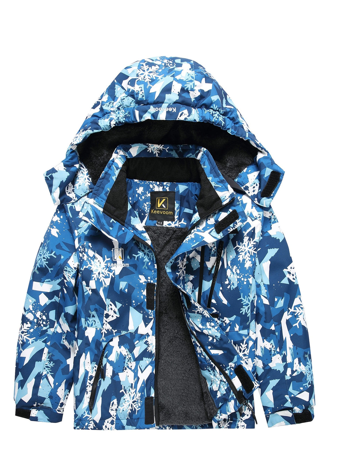 Boys High Quality Skiing Jacket Kids Hooded Winter Snowboard Jackets Windproof Warm Outerwear with Detachable Hood And Compass, Outdoor Winter Wear, Cold Weather Gear, Sporty Design, Casual Outerwear, Highquality Stitching, B