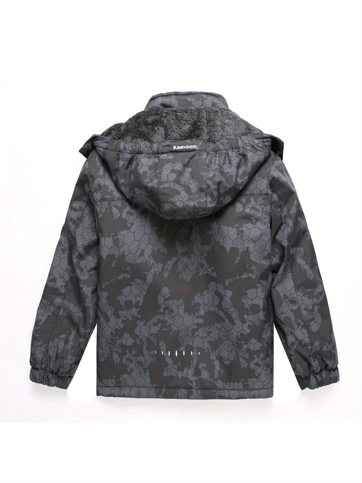 Boys' Winter Warm Coat - Windproof Snow Jacket with Hood, Casual Zip-Up Coat for Fall/Winter Outdoor Activities, Polyester Lined, Regular Fit, Winter Coats for Boy, Autumn Winter Apparel, Hooded Design, Durable Zipper Closure