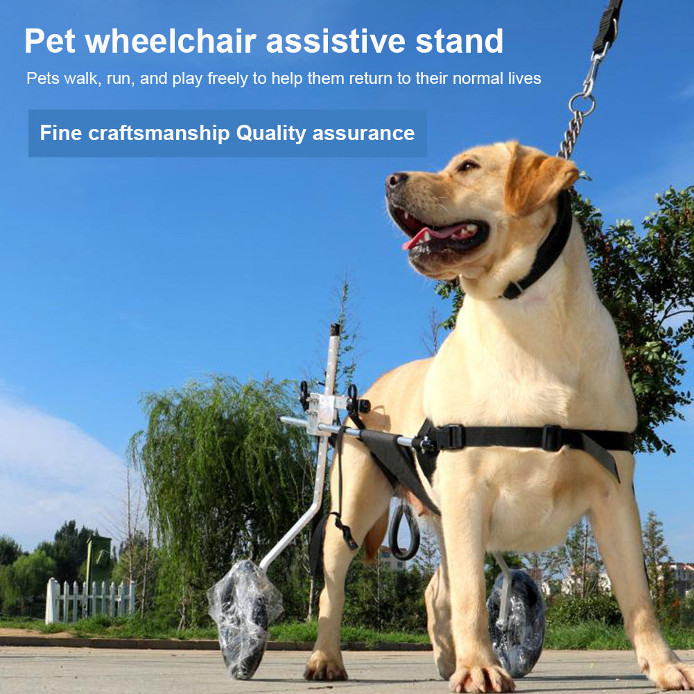 Adjustable Heavy-Duty Dog Wheelchair Cart for Large Breeds - Paralysis & Mobility Aid with Rear Limb Support, Hip Brace & Quad-Leg Stability - Lightweight Foldable Pet Wheelchair for Disabled Labrador, German Shepherd, (Up to