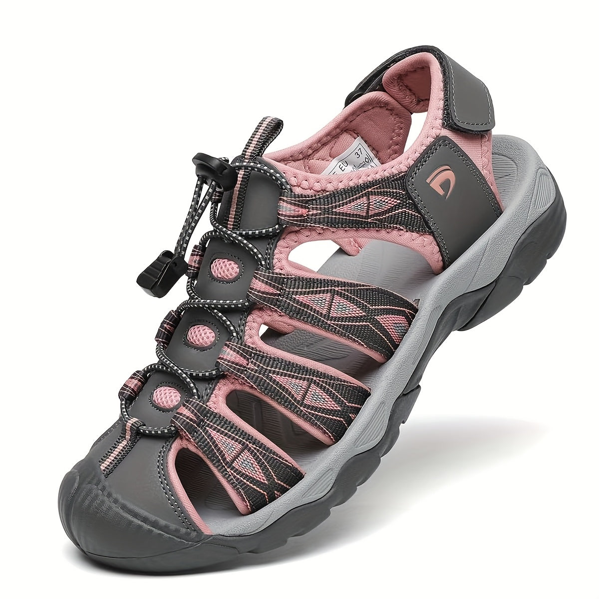 Women's Turquoise/Black Quick-Dry Hiking Water Shoes - Adjustable Bungee Closure, Arch & -Skid Sole, All-Terrain Outdoor Sandals with Mary Jane Strap (Lace-Up) for Beach, Camping, River Trekking - Cushioned /Rubber Footbed