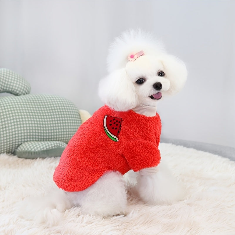 4pcs Set Of New Autumn And Winter Pet Clothing, Small And Medium-sized Dog Clothing, Pomeranian Warm Fleece Jacket, Two-legged Jacket, Dog Jacket, Dog Coats for Small Dogs, Dog Coat, Cold Weather Dog Apparel, Seasonal Dog Wea