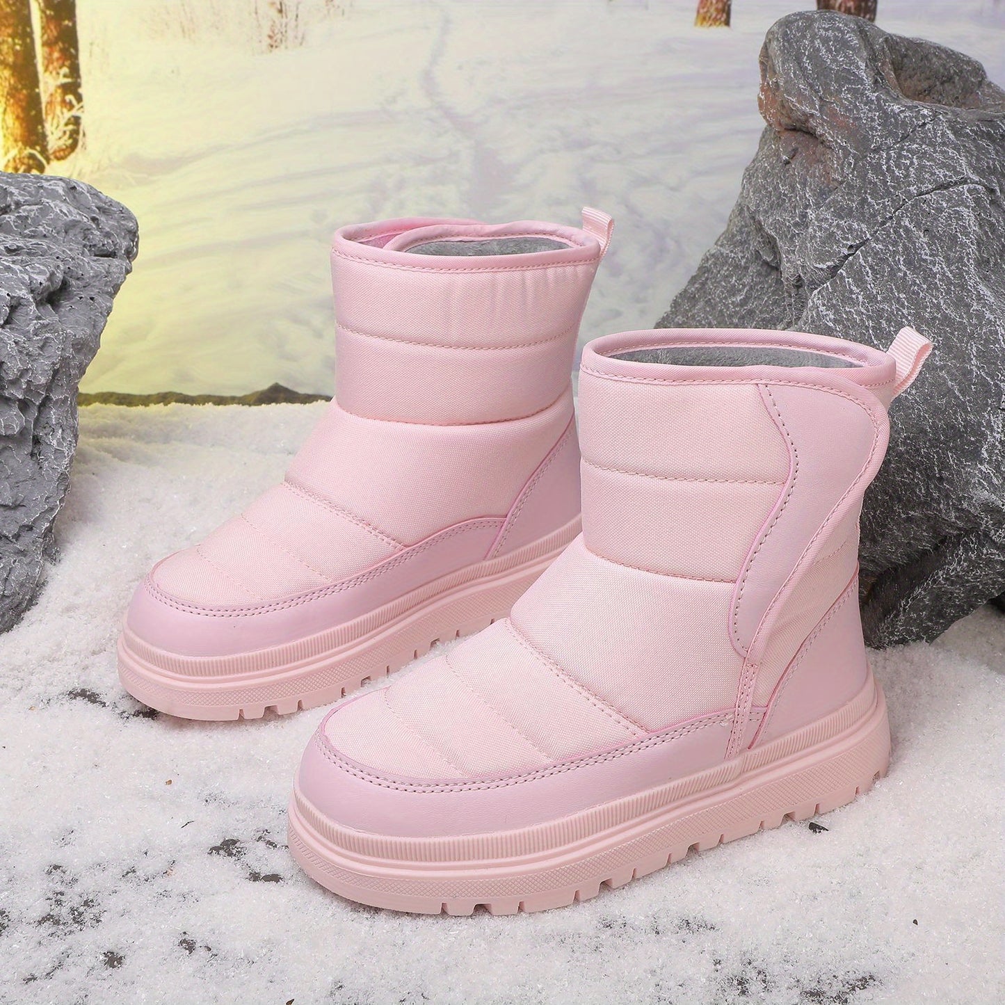 Kids High-Top Winter Snow Boots with Zipper Closure & TPR Sole - Heavy-Duty High Quality Cold Weather Boots with Cushioned Insole, Round Toe & Arch for Boys & Girls (Toddlers to Youth) - Ideal for School, Playground, Travel,