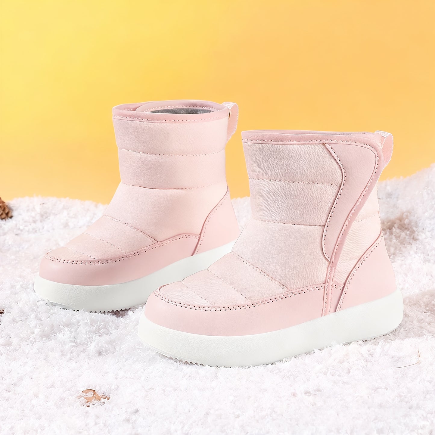 Boys & Girls Winter Snow Boots - Thick Warm High-Top Ankle Boots with Closure, Non-Slip Rubber Sole, All-Season Outdoor Boots for Snow, Ice, Hiking
