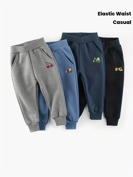 4pcs ' Thermal -Look Pants - Winter Warm & Pants Suitable for Autumn/Spring, Casual Elastic Waist Long Pants, Hand Washable for Layering ( Clothing), Perfect for Outdoor