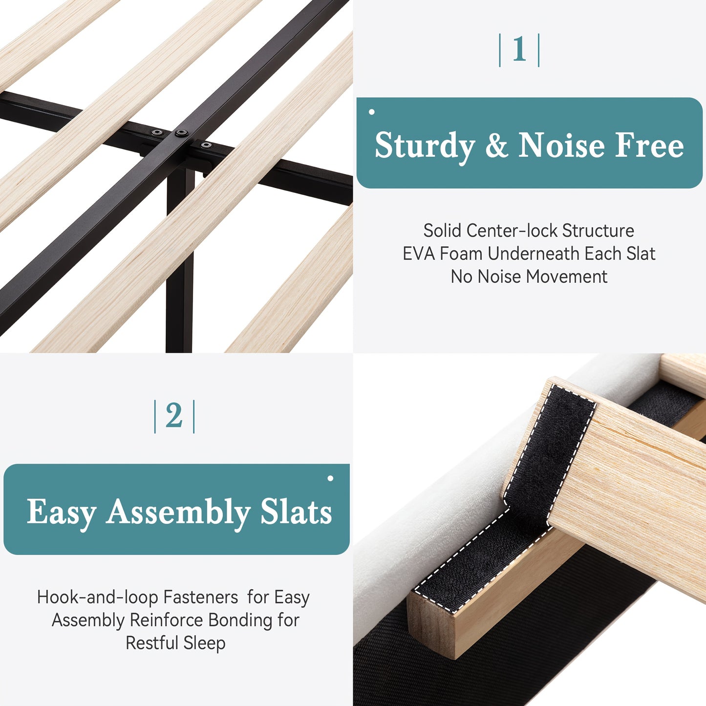 HOOMIC Velvet Upholstered Bed Frame with Adjustable Headboard, Contemporary Platform Bed Featuring Vertical Channel Tufting, Wooden Slats for Support, Optional Box Spring, Ideal for Home Bedroom Furniture, Free Shipping Avail