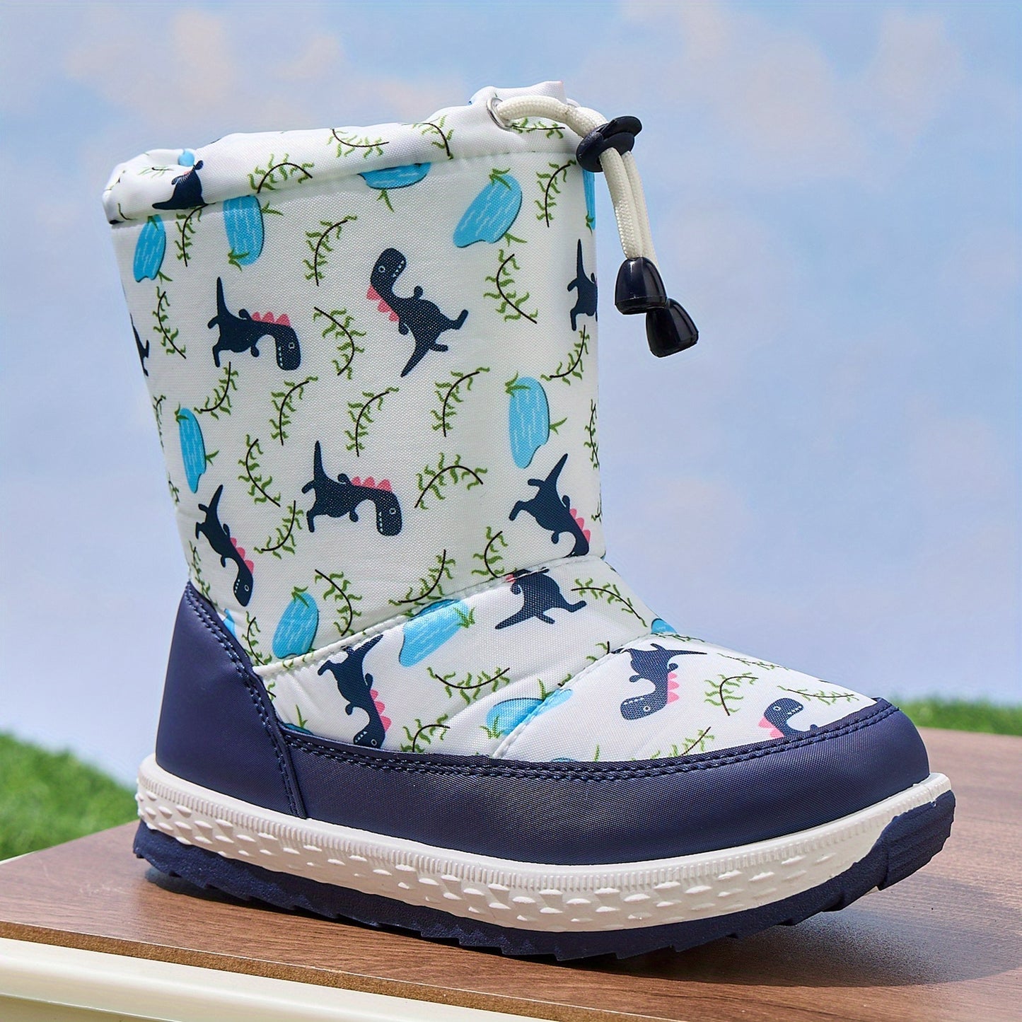 DACLAY & All-Season ' Winter Boots with Zipper Closure, Mid-Calf Traction Sole & Warm Fabric - /Fabric Upper Outdoor Snow Boots for and, for, Skiing, Ice Skating (Unisex)
