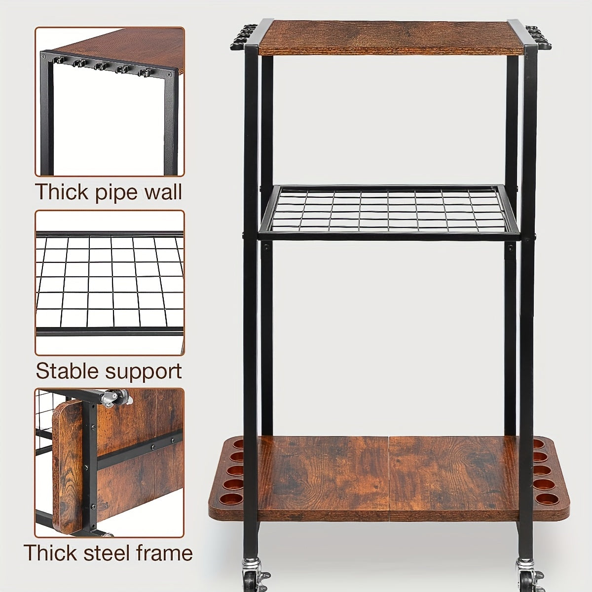 Ghosthorn Fishing Rod Holders For Garage, Fishing Gear And Equipment Rotating Tackle Storage Cart, Pole Rod Rack Hold Up To 10 Rods, Fishing Rod Holders For MenChristmas Gifts, Stocking Stuffers, Christmas Gifts, Gift For Fat