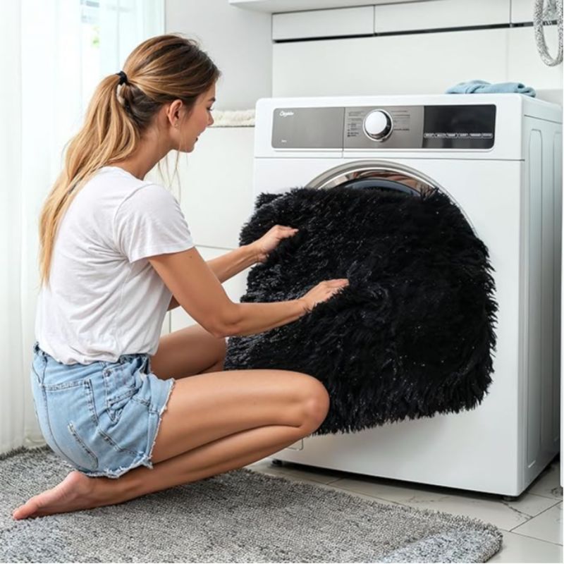 An 8X10 Feet Luxurious Plush Rug Designed for The Living Room, Featuring a Fuzzy Texture, This Large Area Rug Is Fluffy, Modern, And Non-Slip, Making It Perfect for Bedrooms, Study Rooms, Teen Dorms, And As a Home Decor Item