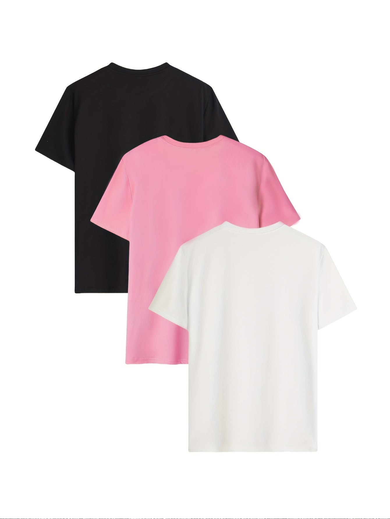 [Calvin | Women's Casual] Calvin Women's Casual T-Shirt Set | Letter Print, Premium Leisure, Round Neck, Medium Stretch, Machine Washable, Summer Essential, Comfort Fit, Pattern Design, Trendy Must-Have
