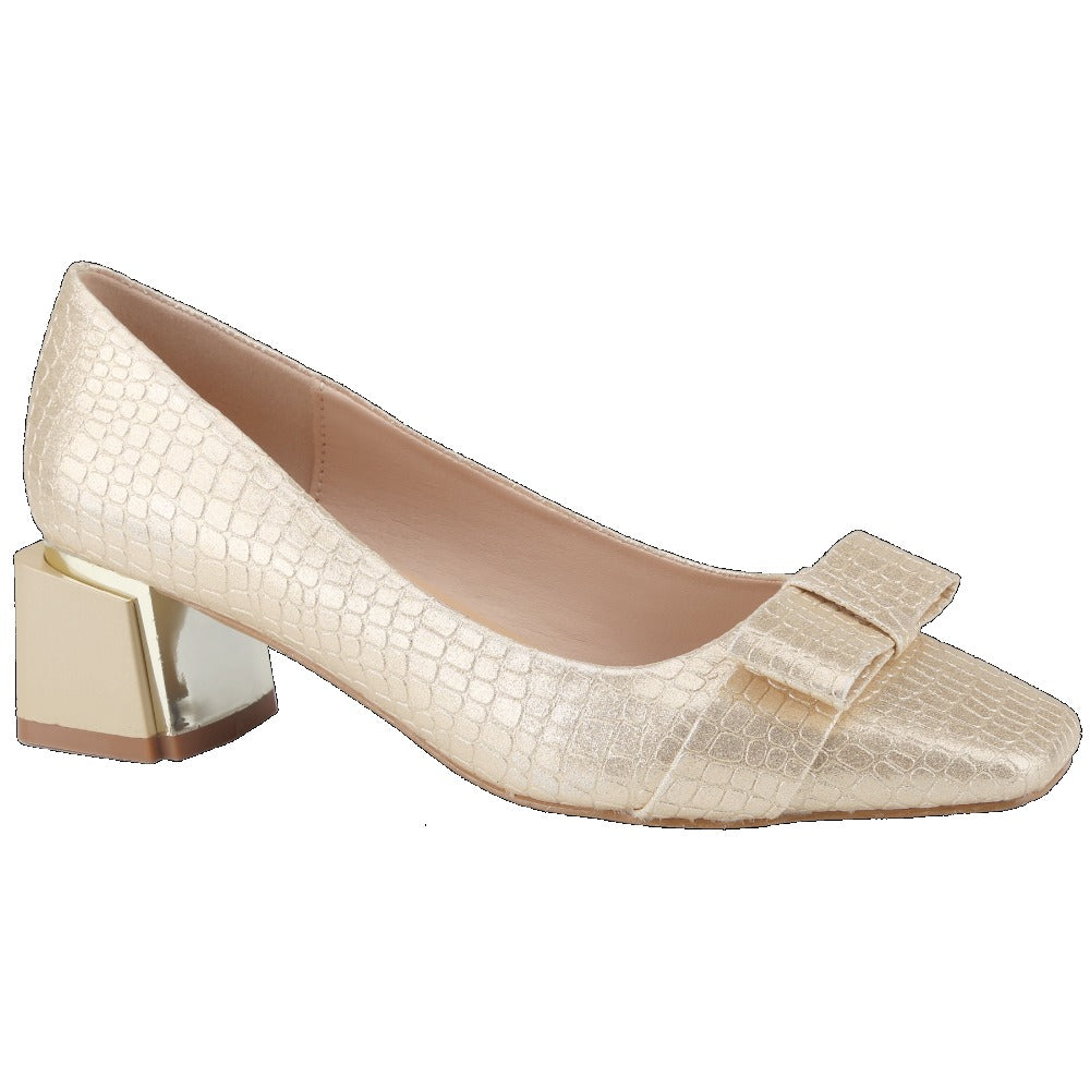 Versatile Women's Square-Toe Bow Pumps - All-Season Low Block Heel Work Shoes with Anti-Slip Sole & Cushioned Insole, Perfect for Business Casual Daily Outfits