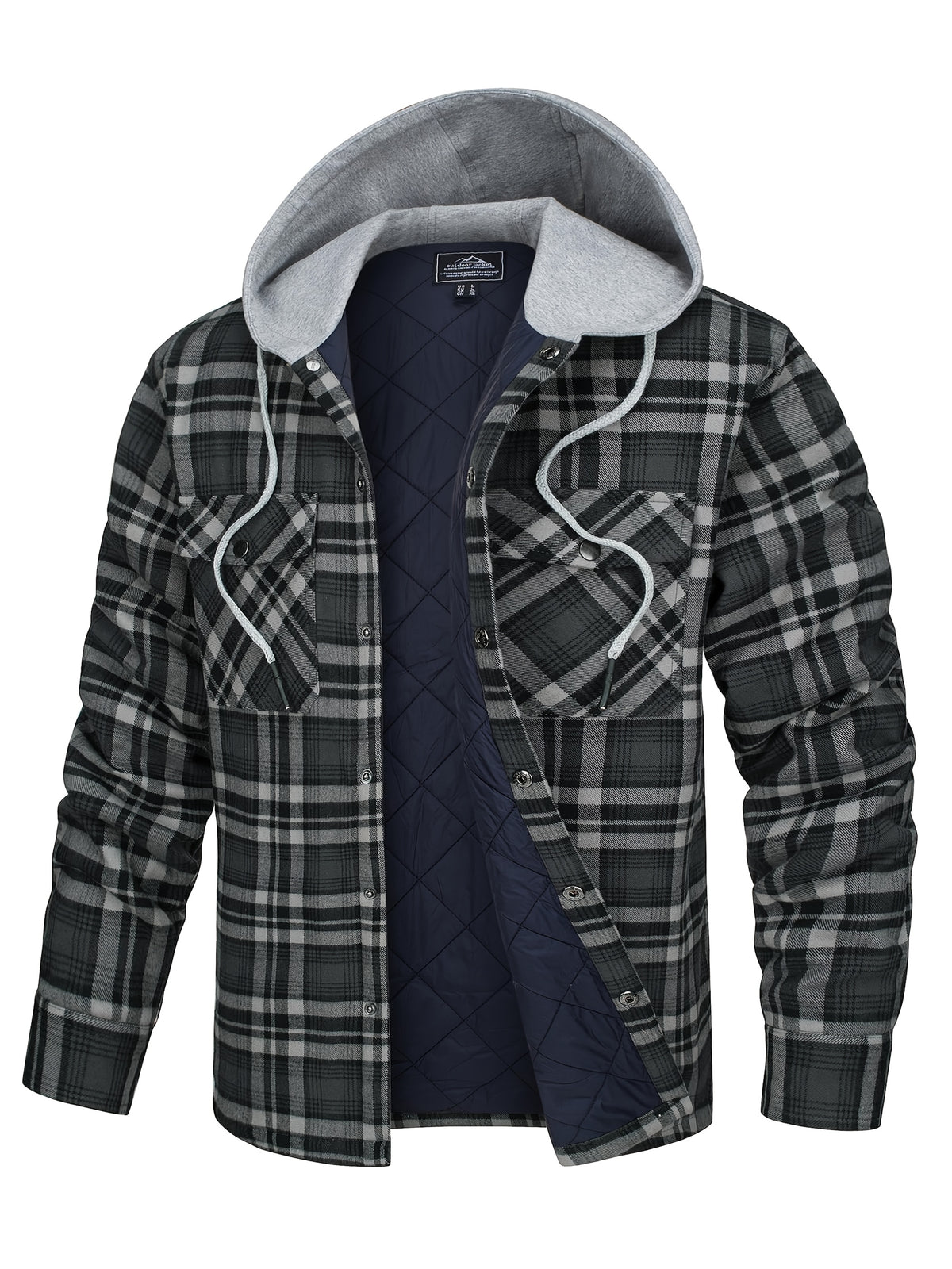 Men'S Winter Flannel Plaid Jacket Fleece Lining Long Sleeve Jacket Thermal Thick Jacket Fashion Stripe Pattern Classic Jacket, Fabric Warm And Soft, Comfortable To Wear Winter Jacket Perfect For Casual Wear College Travel Par
