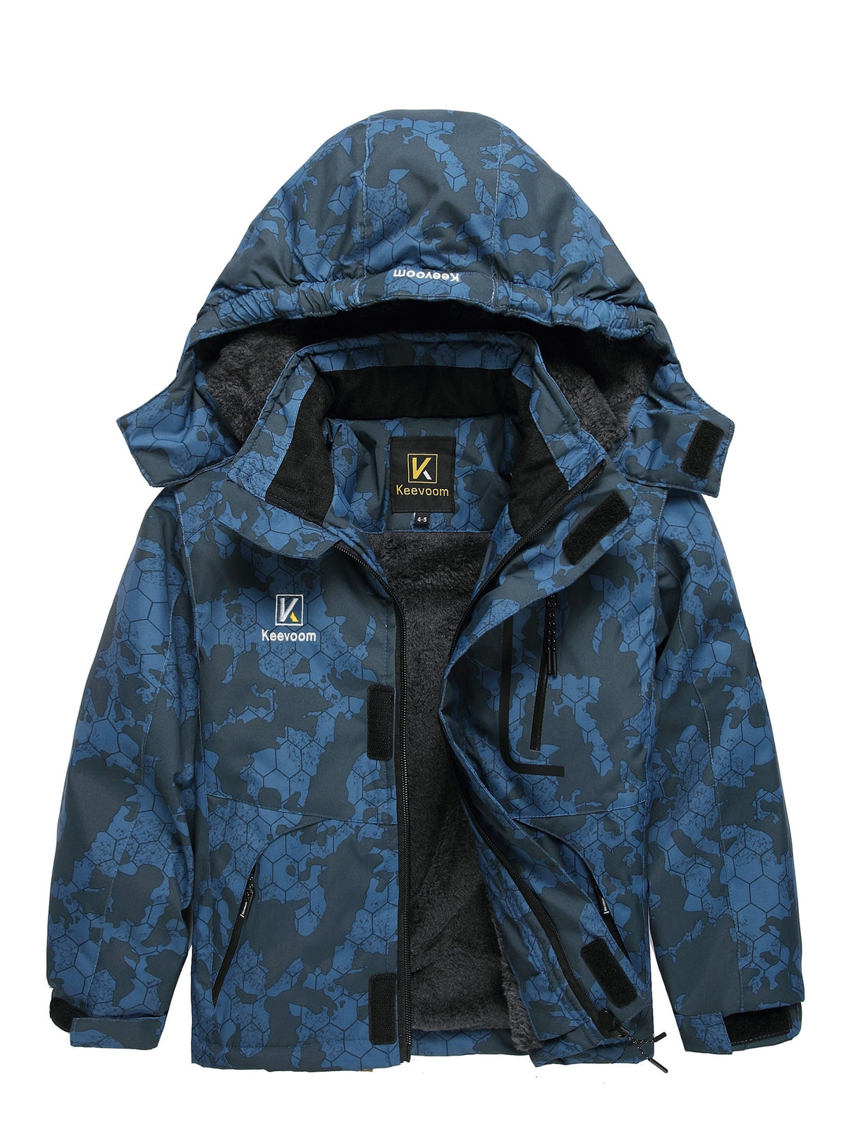 Boys High Quality Skiing Jacket Kids Hooded Winter Snowboard Jackets Windproof Warm Outerwear with Detachable Hood And Compass, Outdoor Winter Wear, Cold Weather Gear, Sporty Design, Casual Outerwear, Highquality Stitching, B