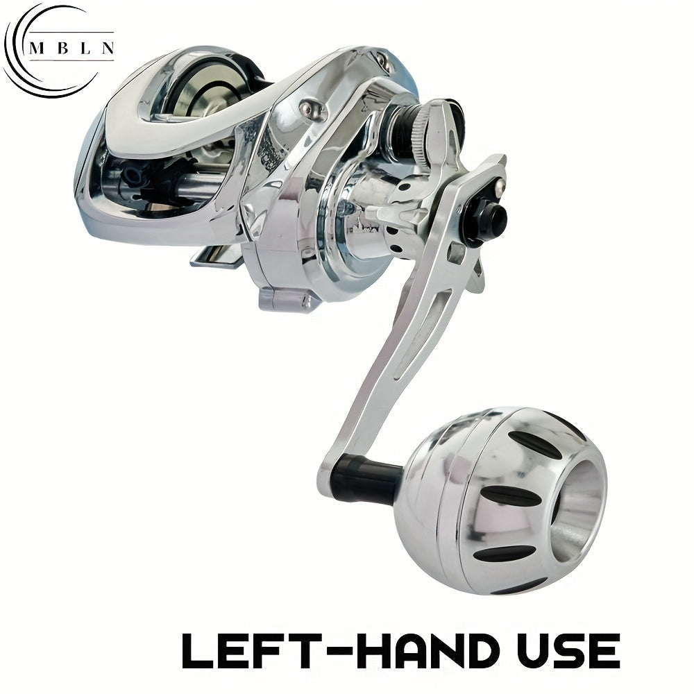 1pc Metal Spinning Reel, Deep Line Cup Design, 8+1BB Stainless Steel Bearings, Durable Brass Gears, 7.1:1 High Speed Ratio, Maximum Brake Force 35LB, with Heavy-Duty Aluminum Handle and Knob, Powerful Drag System, 8-Magnetic