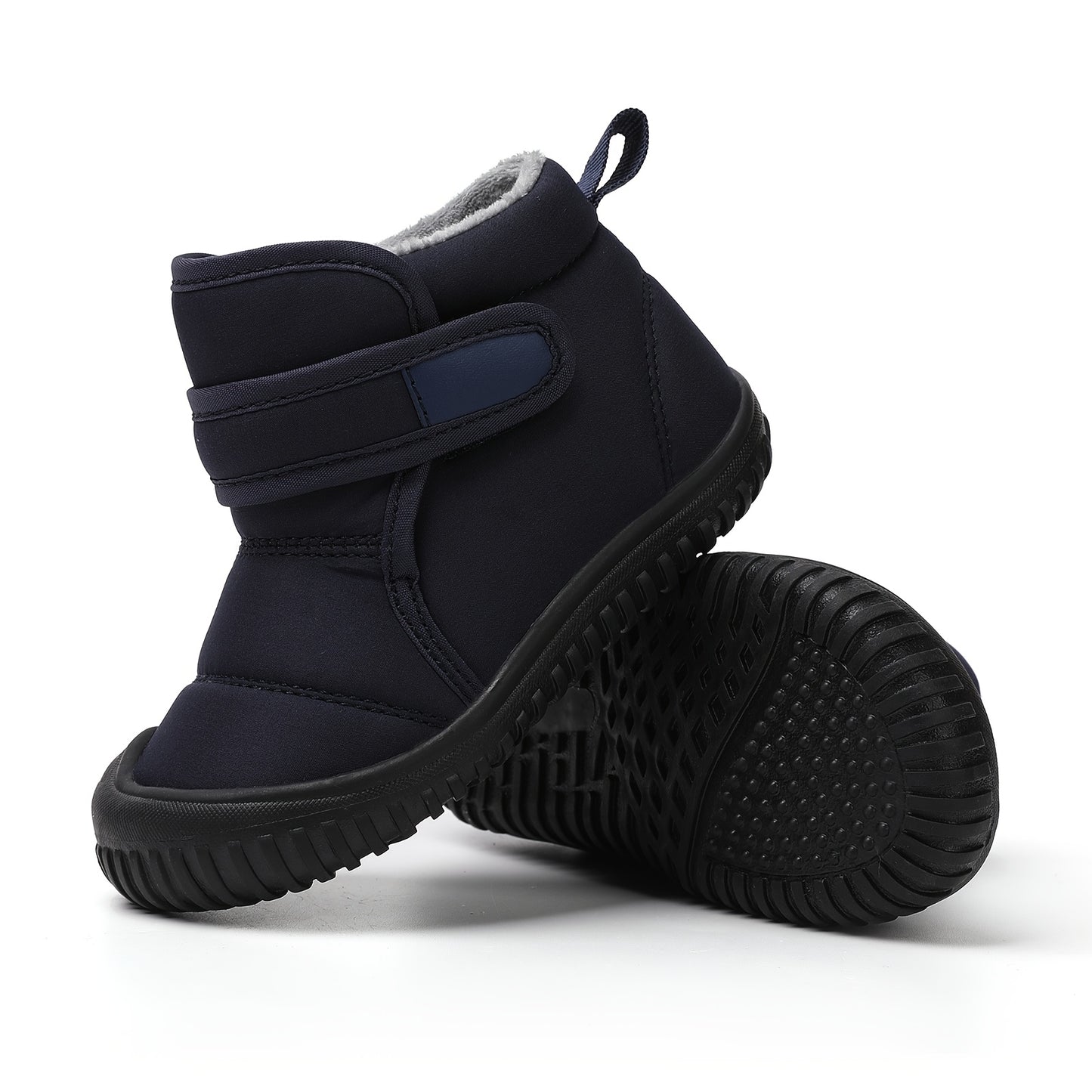 [Winter Warm Snow Boots] Winter Warm Snow Boots | Soft Fabric Lining & Cushioned Insole | Black/Pink/Gray Casual Shoes for Boys & Girls, Easy Slip-On with Durable Rubber Sole