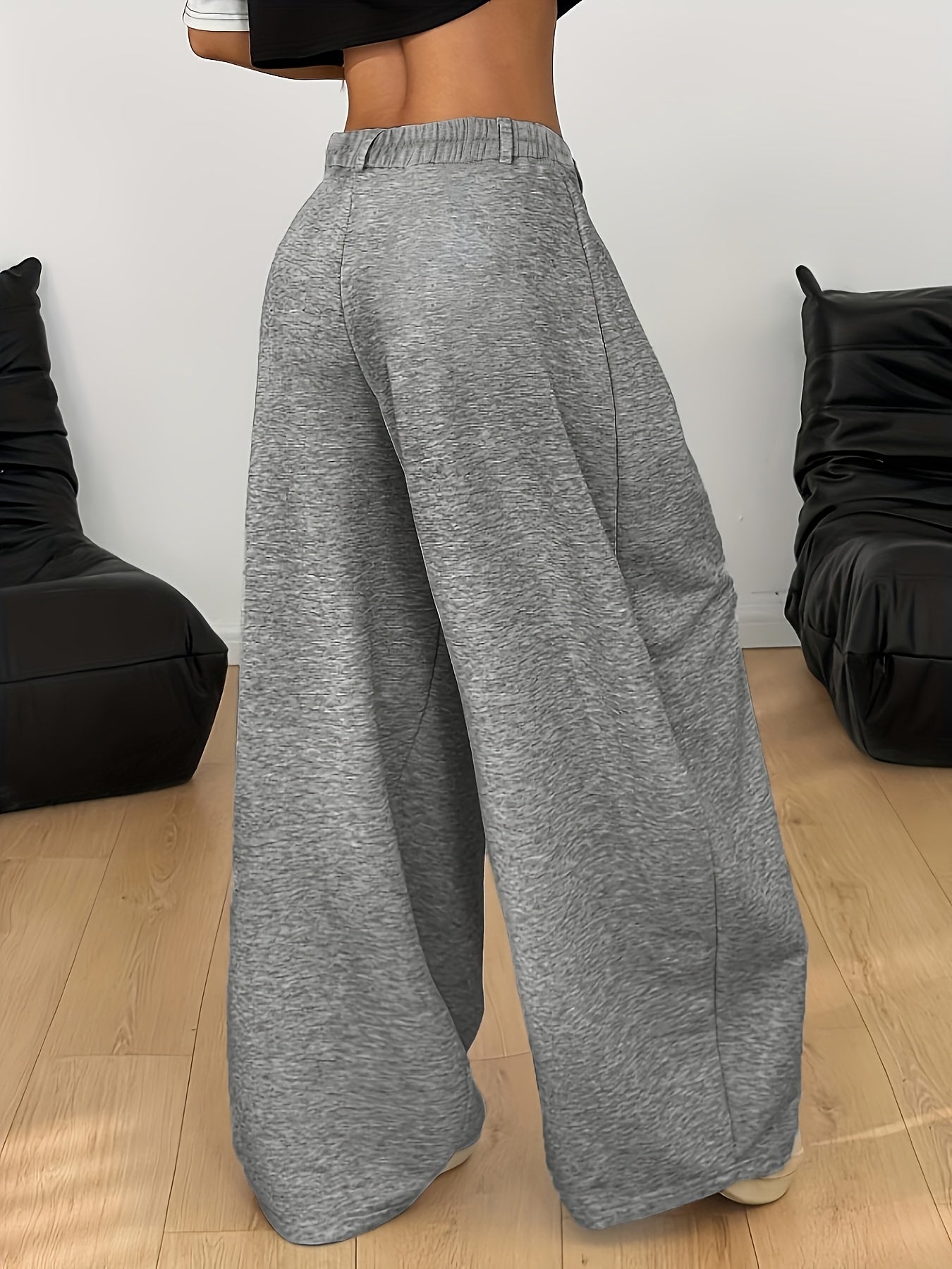[Niannian Wide-Leg Pants] Niannian Women's Casual French-Style Wide-Leg Pants - Spring/Summer Hippie Street Style Loose Directional