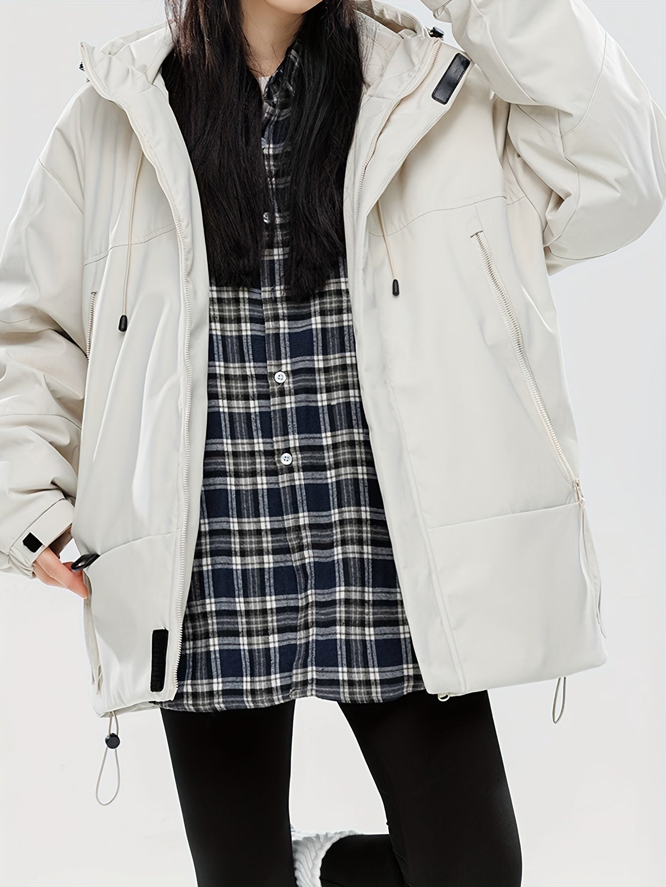 2025 Winter New Style Duck Down Workwear Fashion Couple Warm Thick Unisex Down Jacket, Cold Weather Gear, Outdoor Warmth, Streetwear Style, Oversized Fit, Highquality Fabric, Long Sleeve Jacket, Warm Coat, Outdoor Enthusiasts