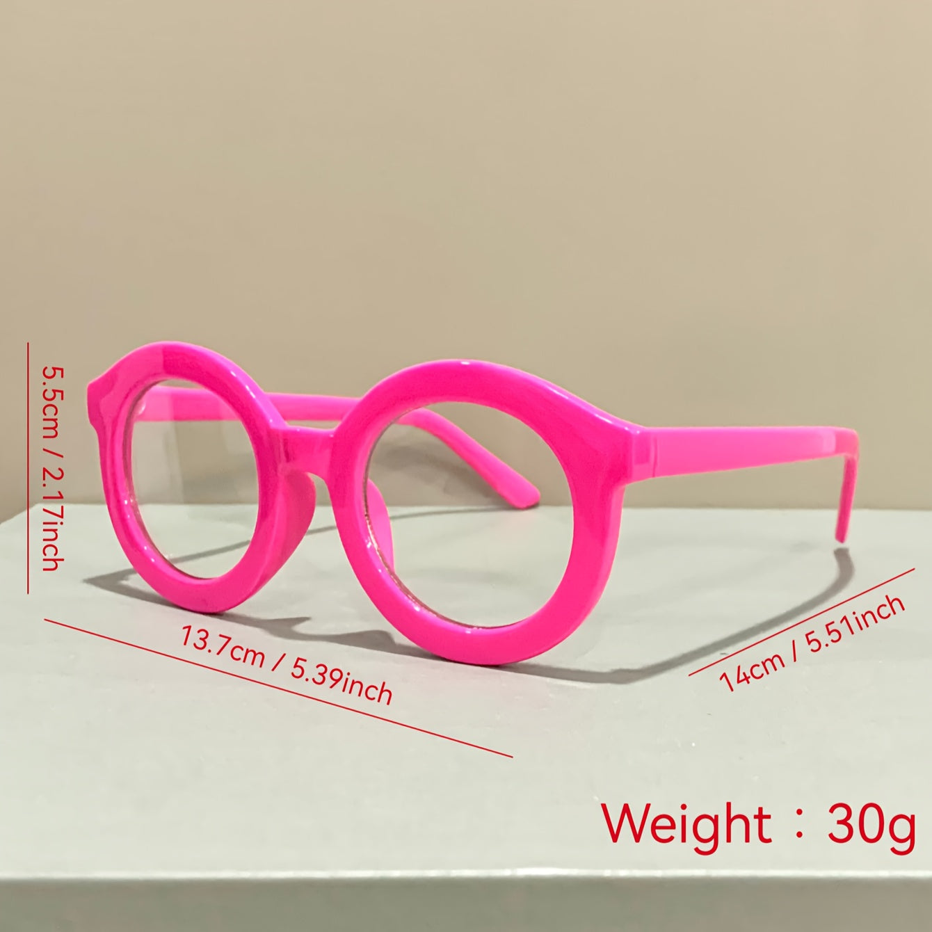 [Stylish Circular Eyewear] Stylish Circular Eyewear | Transparent Lenses, Playful Jelly Hues | Decorative Glasses for Men & Women