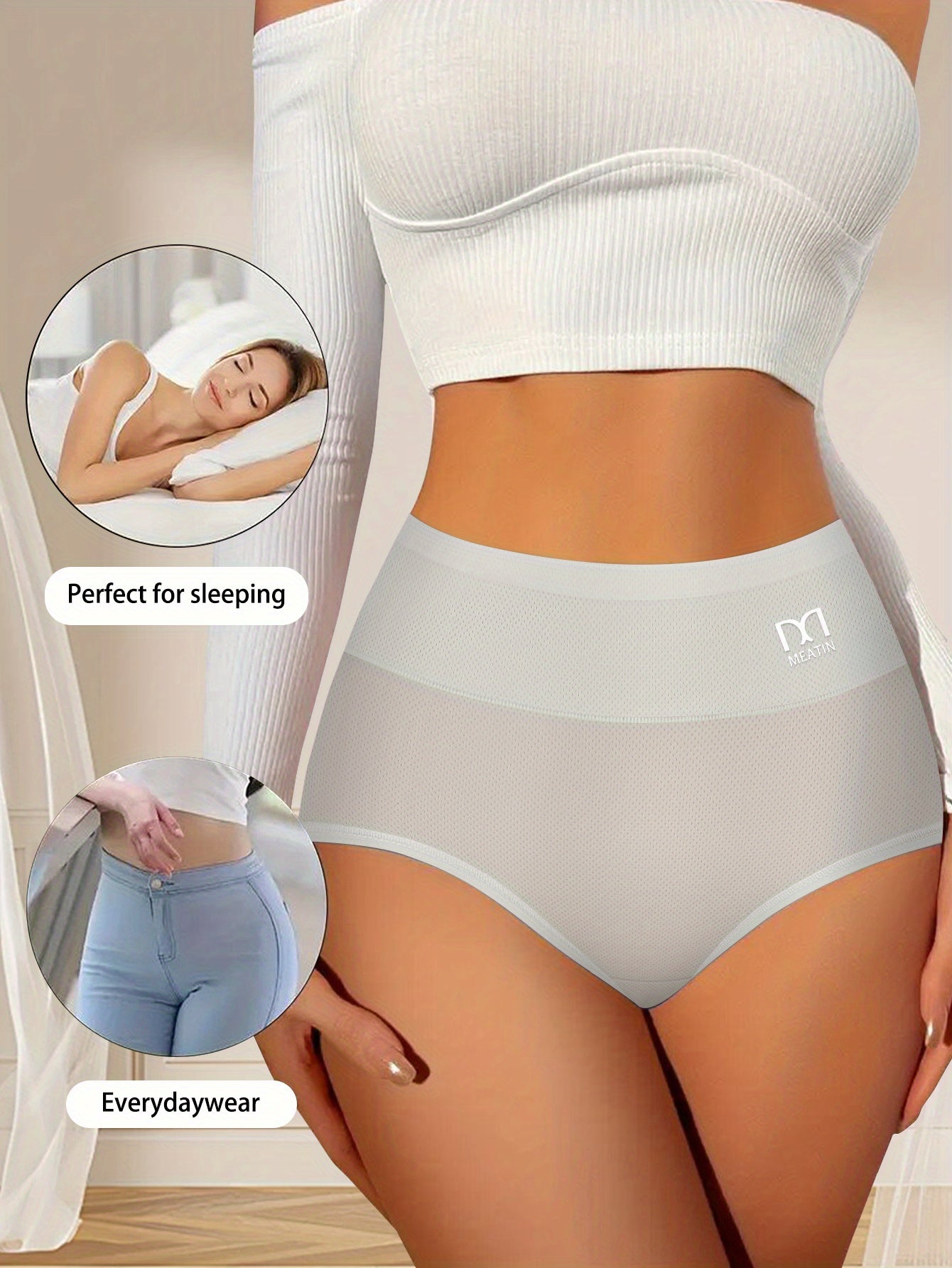Set of 5 Comfortable And Breathable Elastic Underwear - Provides Strong Support, Stylish And Breathable, Soft And Flexible Fit, Elegant Summer Triangle Design