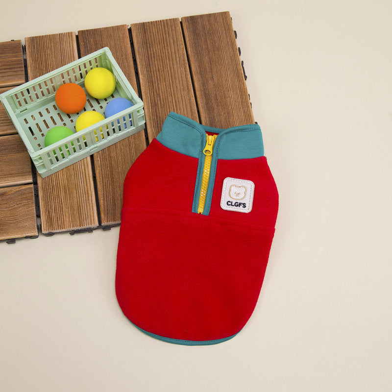 Winter Warm Fleece Dog & Coat Jacket - Small/Medium/X-Small Pets (Chihuahuas, Pomeranians, Shih Tzus) with Zipper Closure, Soft -Like Filling, Chest & Back Measurement Chart - Cozy Fleece Vest for Teddy Cats & Small Dogs