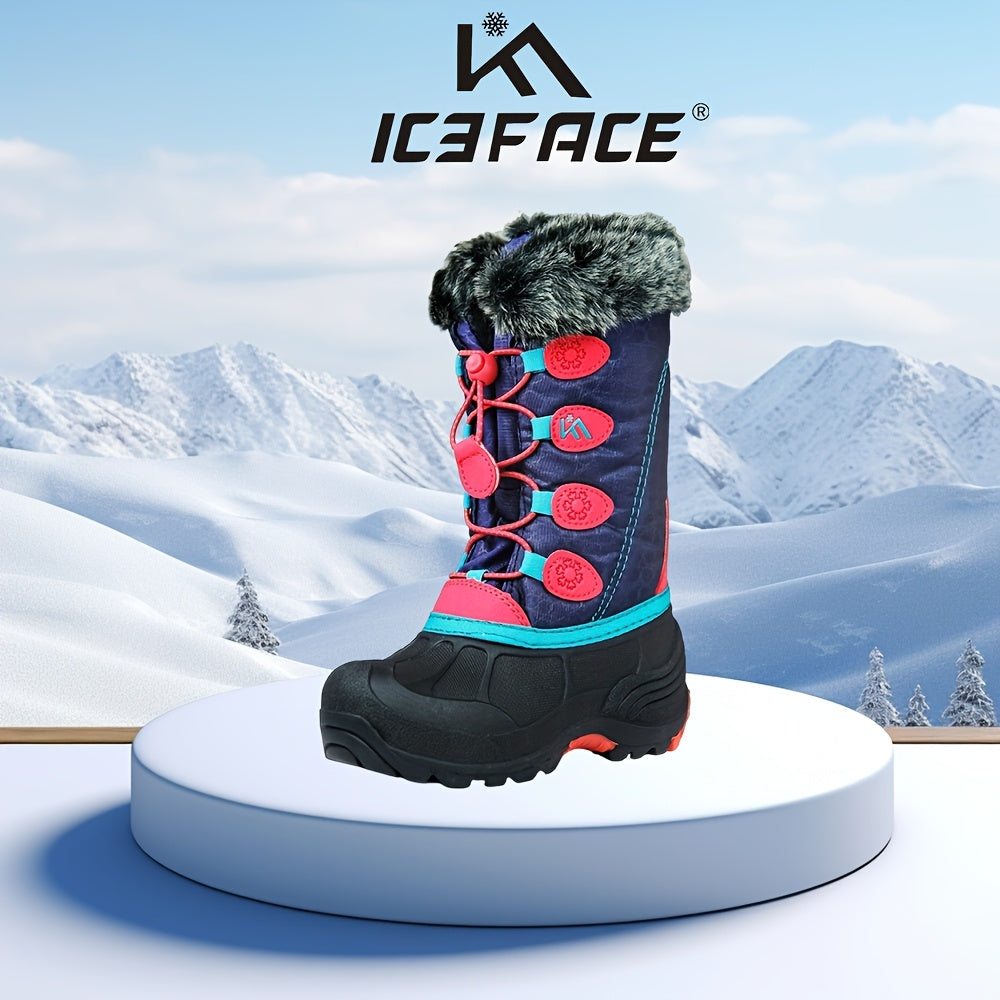 ICEFACE Kids Winter Snow Boots Warm Mid-Calf Anti-Slip, Boys Shoes, Girls Shoes, Girls Winter Boots, Shoes For Girls, Toddler Boots, Toddler Shoes, Bottes Pour Enfants Filles, Girls Slippers, Toddler Slippers, Girl Slippers,