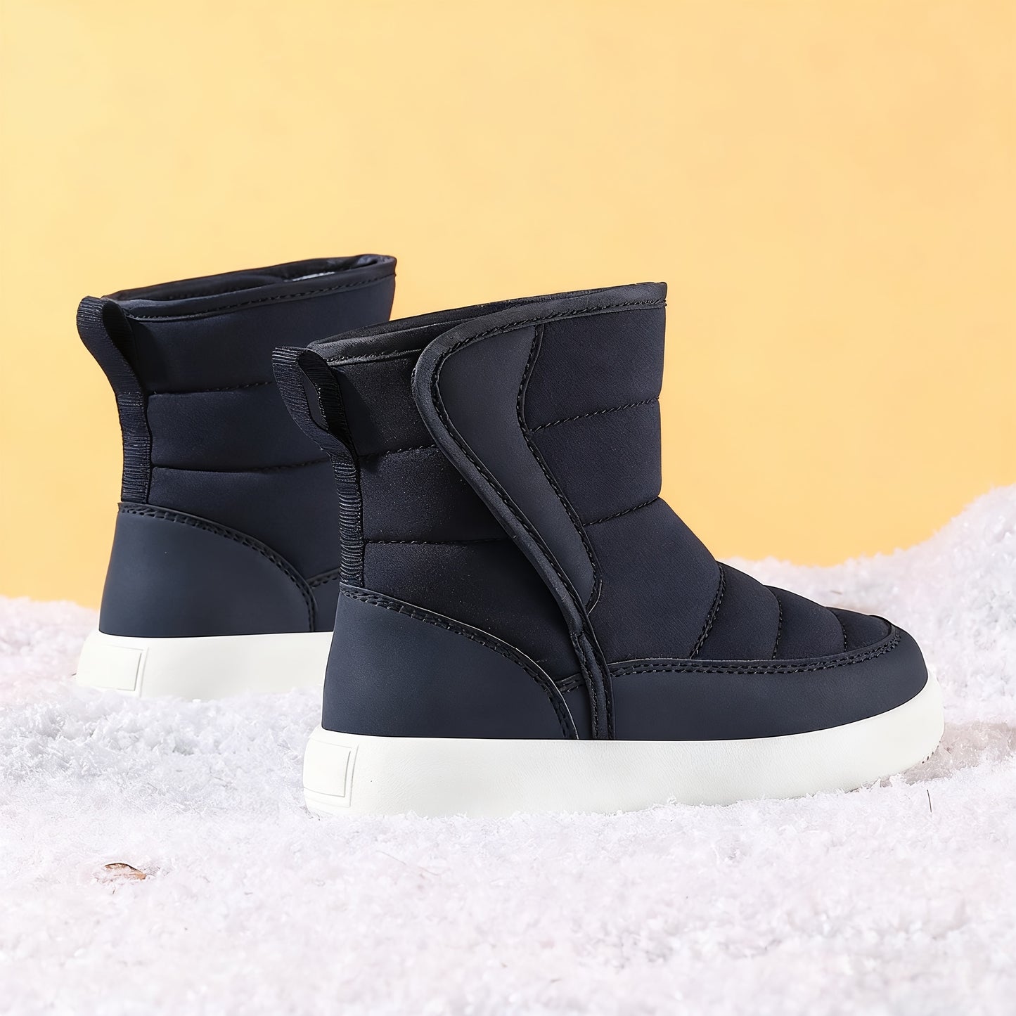 Boys & Girls Winter Snow Boots - Thick Warm High-Top Ankle Boots with Closure, Non-Slip Rubber Sole, All-Season Outdoor Boots for Snow, Ice, Hiking