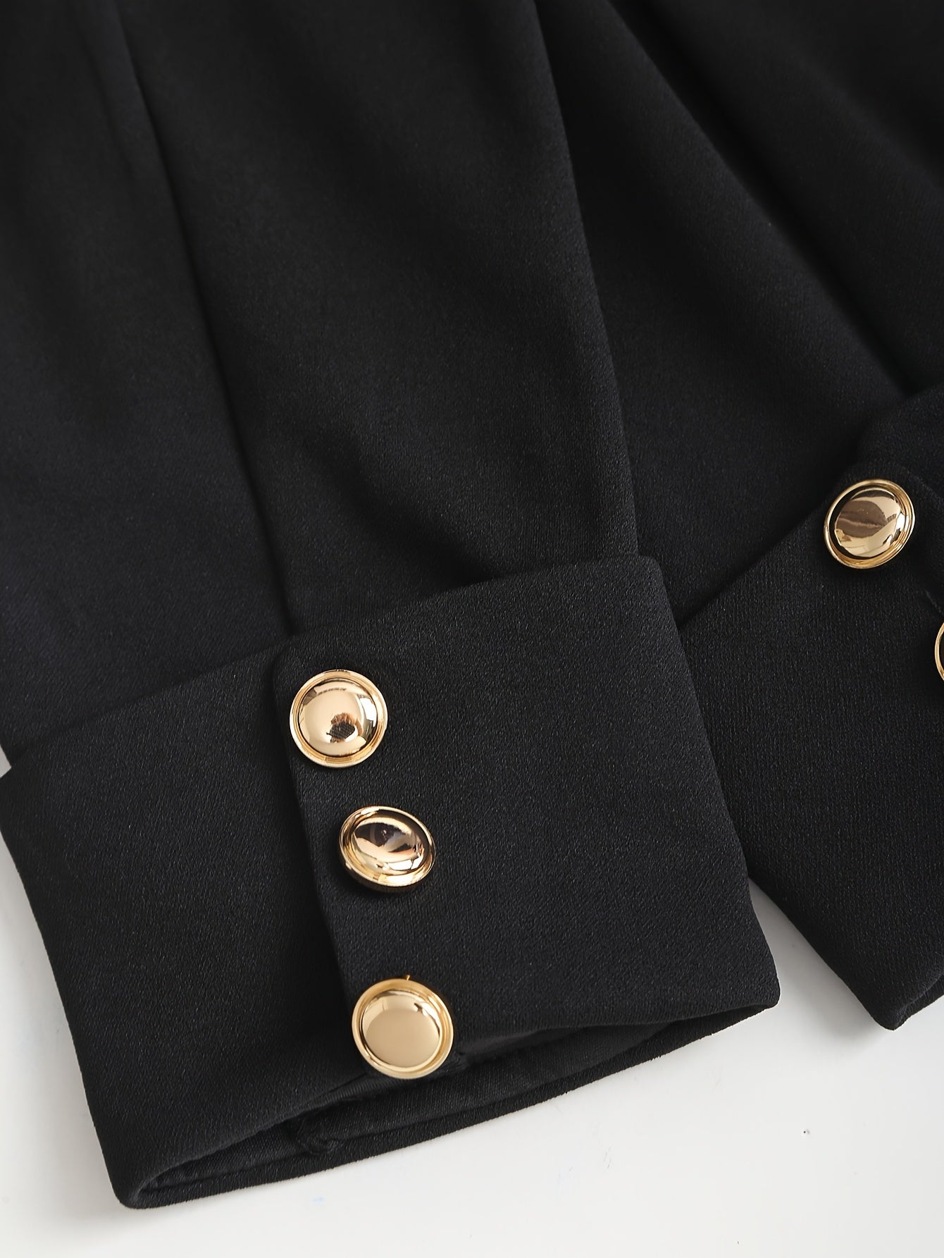[Elegant Black Pantsuit] Elegant Black Pantsuit For Women | Formal & Casual Business Outfit with Double Button Front, Structured Wide-Leg Trousers, All-Season Professional Attire for Office, Events, Casual Attire - Women's Fo