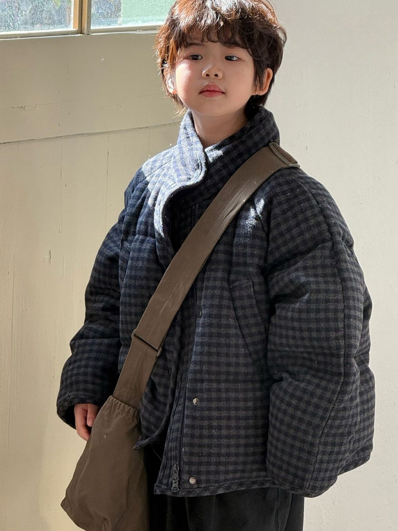' Korean-Style Winter Jacket Thick Warm & Coat with Collar & Padded - Soft Outer & Cotton Lining for School, Play, Outdoor - Unisex Cold-Weather Outerwear (Hand Washable)