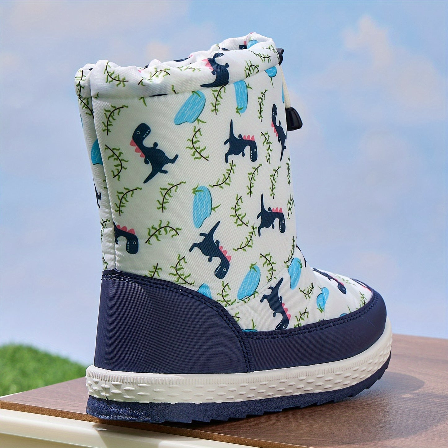DACLAY & All-Season ' Winter Boots with Zipper Closure, Mid-Calf Traction Sole & Warm Fabric - /Fabric Upper Outdoor Snow Boots for and, for, Skiing, Ice Skating (Unisex)