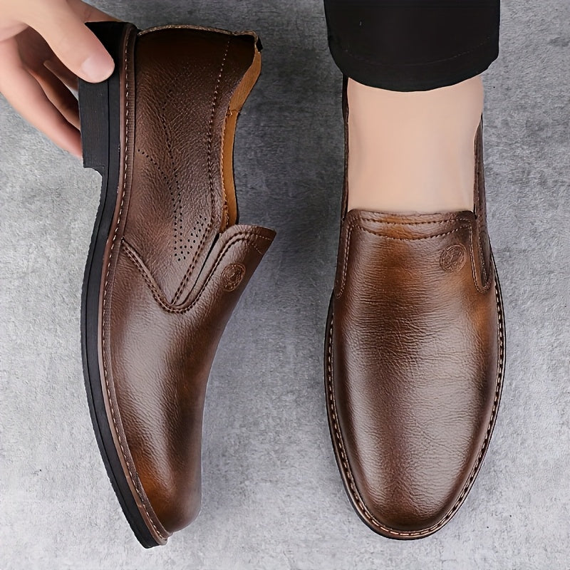 [Breathable Split Loafers] Breathable CLOHOO Men's Split Loafers - Comfortable Slip-On Casual Shoes with Soft Rubber Sole for All Seasons