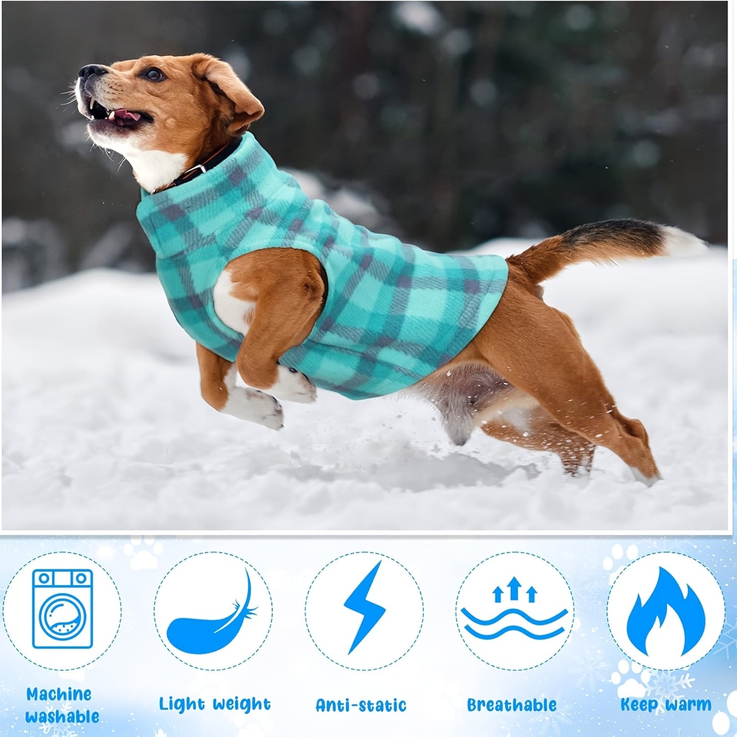 10 Pack Medium Dog Sweaters, Fleece-Lined Winter Warm Pullover with Leash Ring, Soft Plaid & Solid Color, for Small/Medium Breeds, Cozy Stylish Pet Apparel for Cold Weather, Pullover Design, Snug Fit