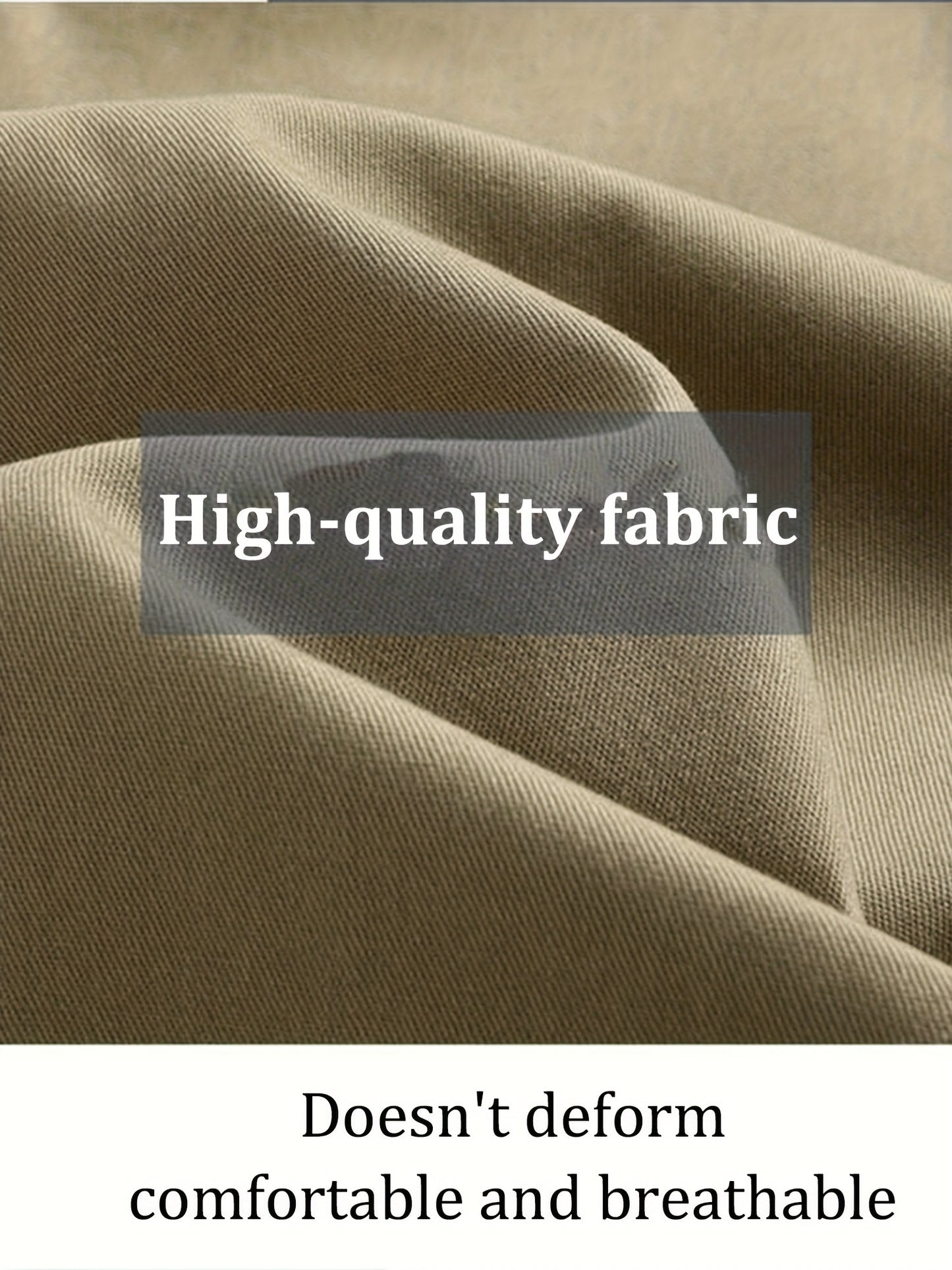 5pcs 100% Cotton Business Casual Pants - High-Waisted Breathable Trousers with Belly, Straight-Leg Cut & Button Closure, Soft Comfortable Pants Suitable for Workplace Commuting & Daily Wear, Spring/Autumn Wardrobe Essential