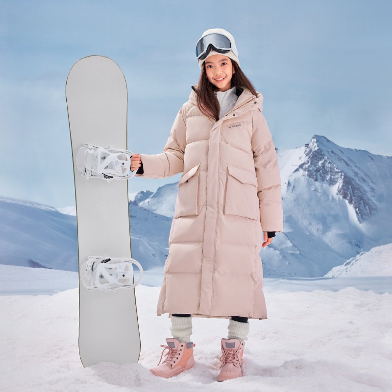 Girls Long Winter Coat Children's Autumn And Winter New Extremely Cold Long Jacket for Boys And Girls, Over-the-Knee Hooded Warm Coat for Older Children Boys And Girls Winter Coats Christmas Warm Coats