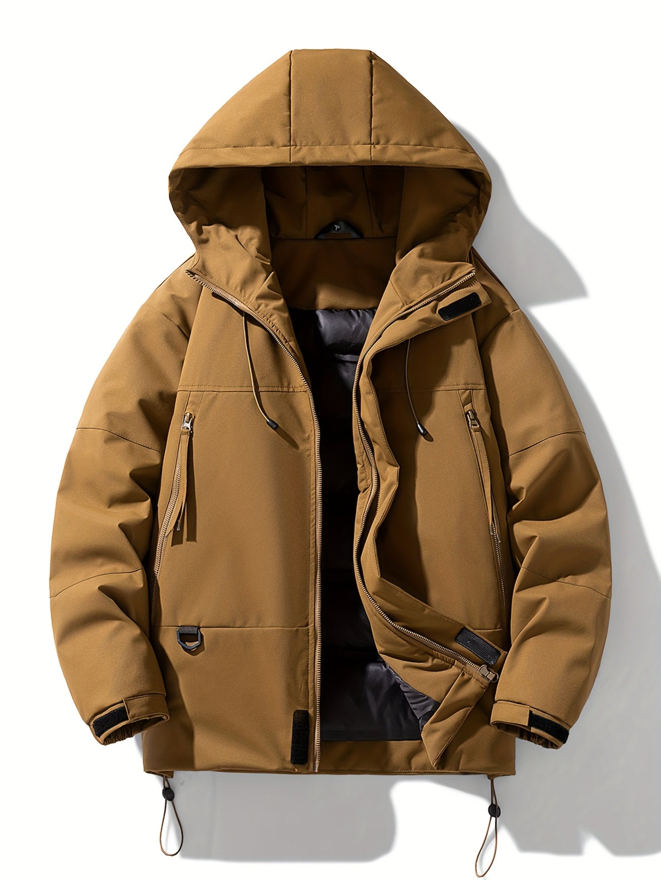 2025 Winter New Style Duck Down Jacket - Heavyweight Insulated Hooded Full-Zip Unisex Coat, Super Loose Fit with Adjustable Drawstring & Long Sleeves, Duck Down Filling for Men & Women, Casual & Workwear Outerwear (No-Stretch