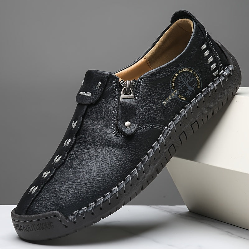 Women's Handmade Casual Loafers • Comfortable and Durable Slip-on Sneakers • Featuring a Zipper Closure • Breathable Perforated Design • Rubber Sole • Suitable for 10 Occasions and Holiday Outfits • Perfect for Ou