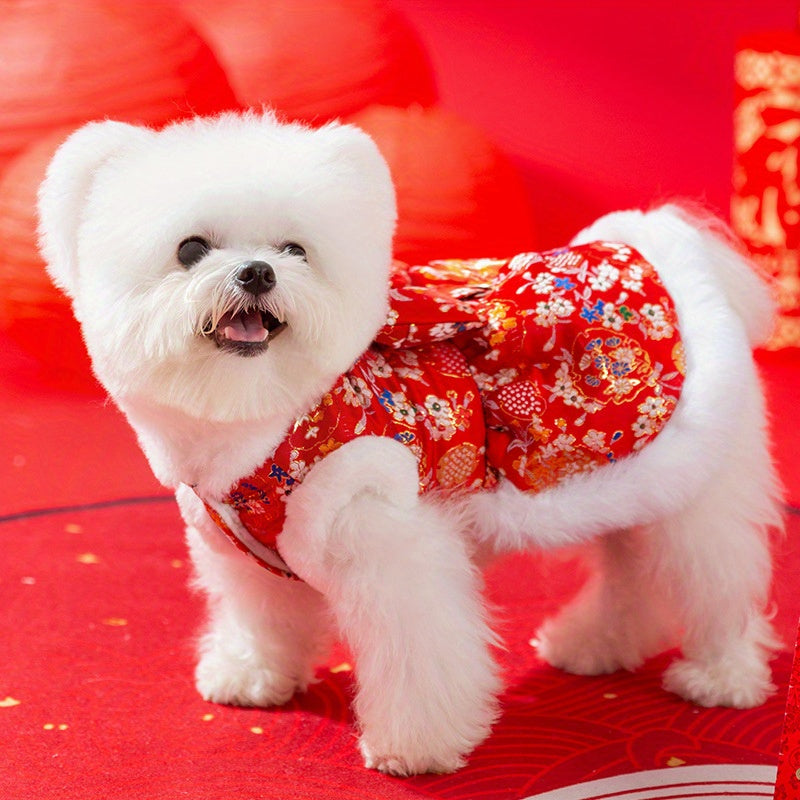 3D Butterfly Design Dog Apparel for Autumn And Winter, New Year'S Pet Clothing for Bi Xiong Puppies from Taiwan