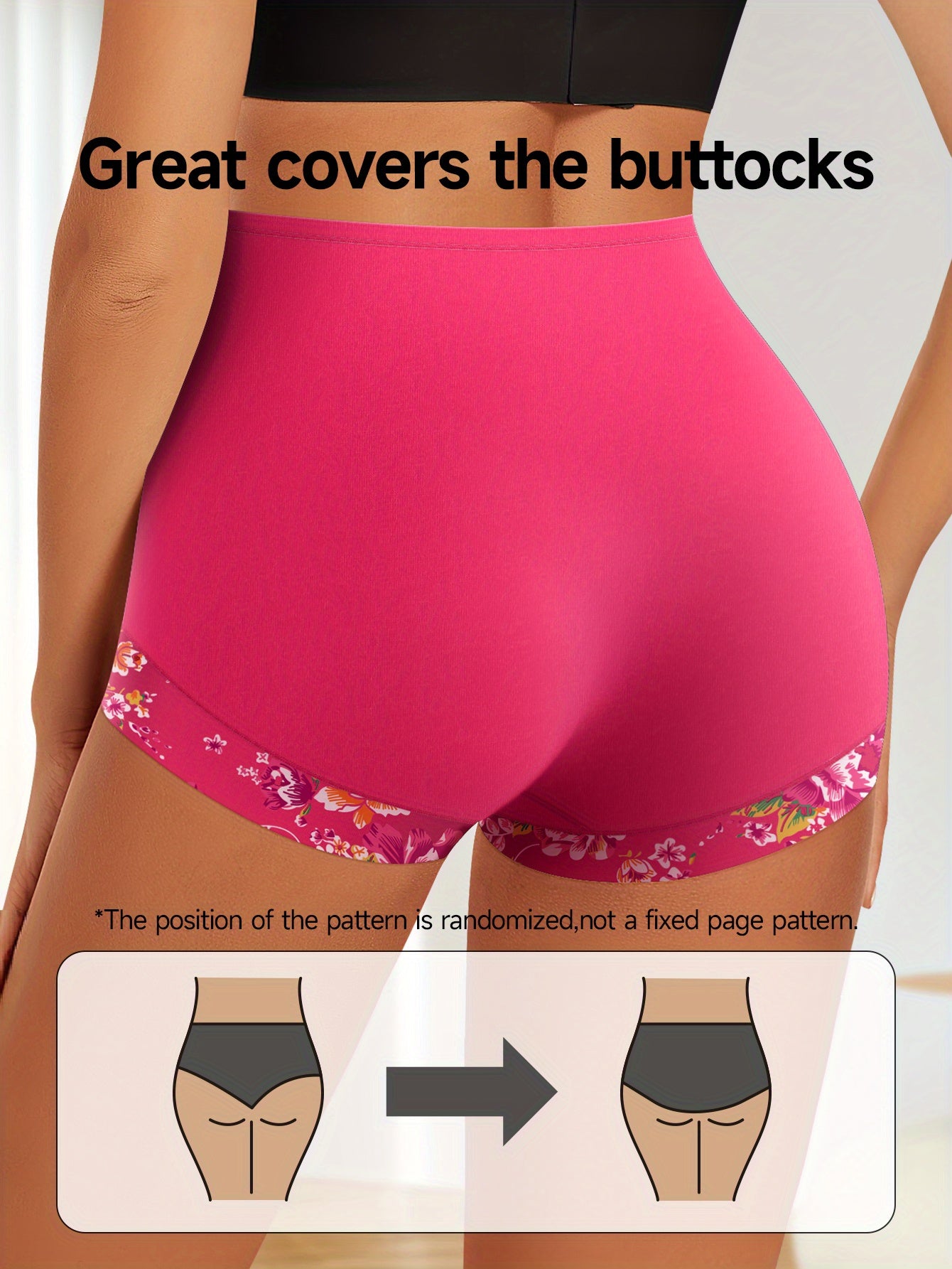 12-pack Women's high waisted Cotton printed underwear is Light Beige friendly, comfortable, breathable, and sweat resistant, suitable for daily commuting and light exercise