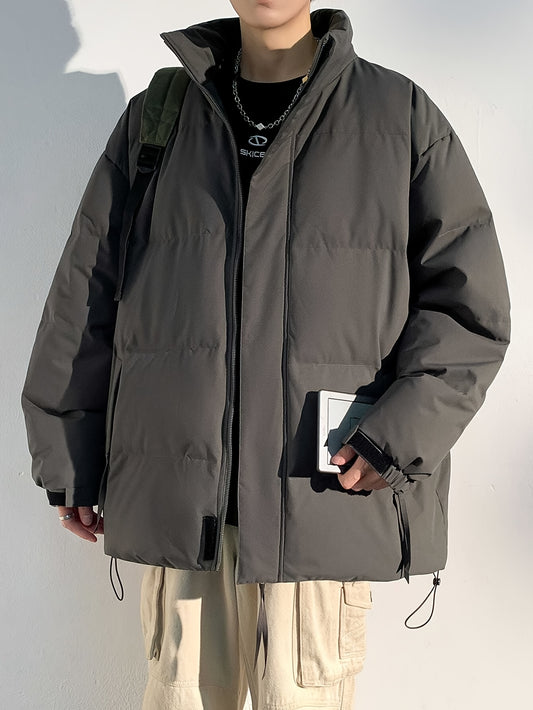 2025 Winter New Style Duck Down Workwear Fashion Couple Warm Thick Unisex Down Jacket, Cold Weather Gear, Winter Outerwear, Unisex Design, Relaxed Fit, Duck Down Filling, Couple Outfits, Winter Essentials