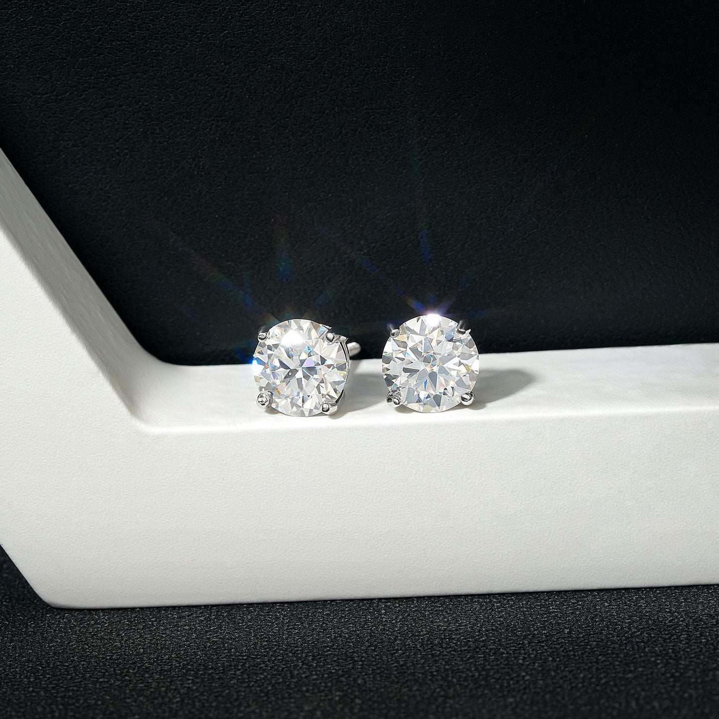 1 Pair Of New Men's And Women's Hip Hop Earrings 925 Silver Inlaid Bird's Nest Cut Moissan, Suitable For Anniversary Christmas Gift Birthday Party Thanksgiving Holiday Celebration Vacation Best Gift