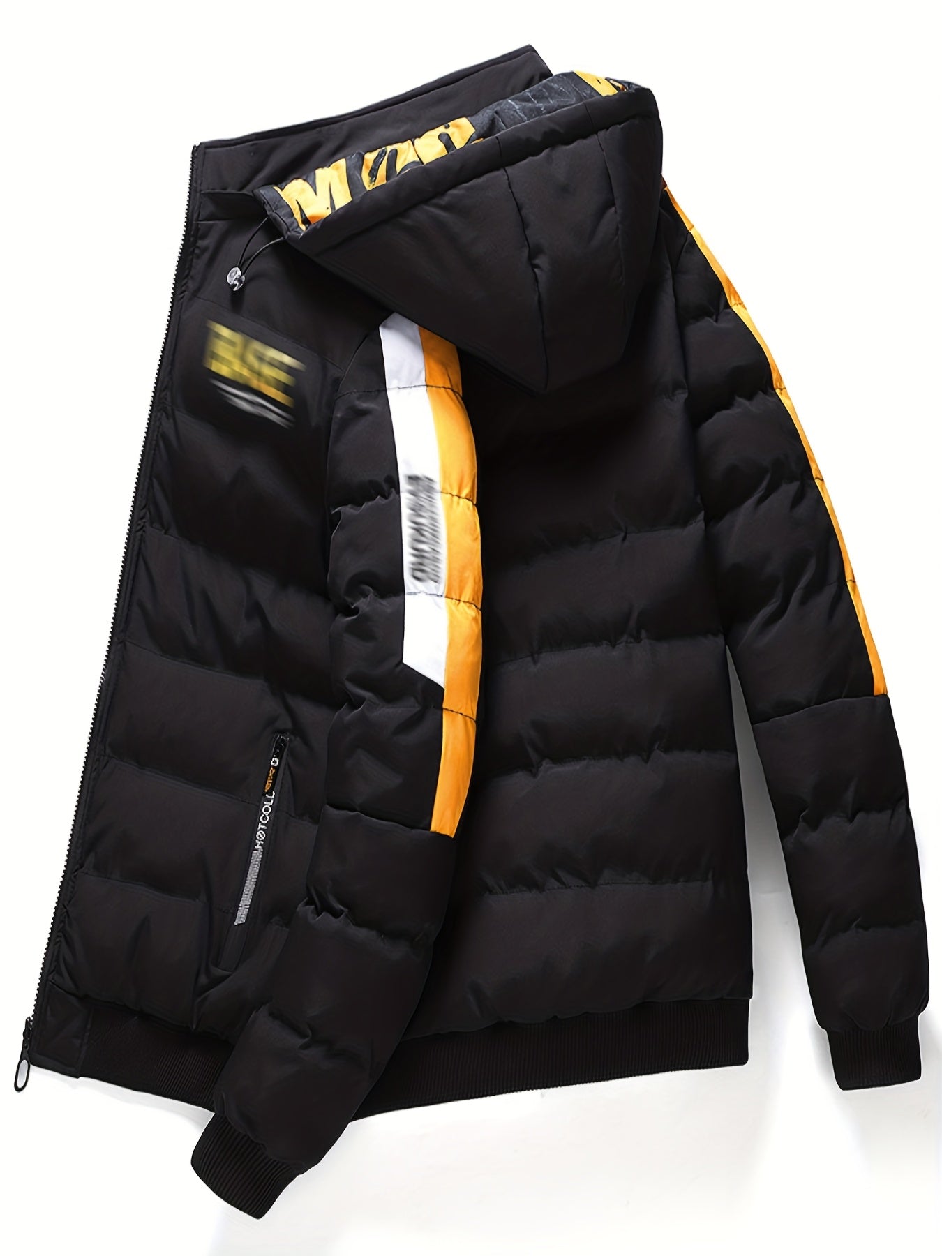 Men'S Coat Thickened Warm Hooded Windproof Winter Coat, 1pc Can Be Worn In Two Ways, Suitable For Outdoor Activities Men'S Casual Soft Shell Jacket