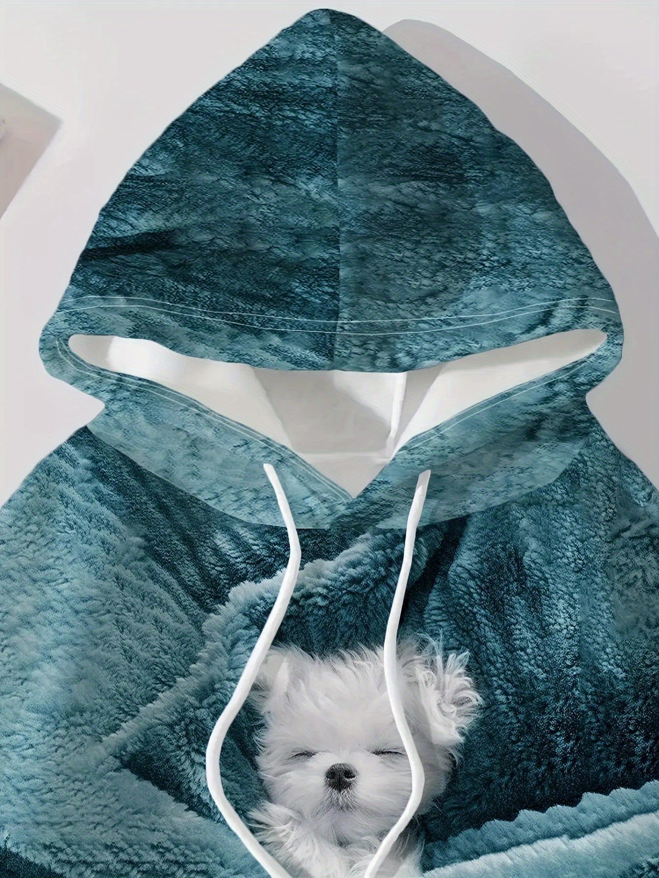 Women'S Hoodie - Soft Sweatshirt with Cute Sleeping Puppy, Long Sleeve Pullover for Everyday & Pet Lover Outfits - Cozy Fall Winter Clothing, Dog Hoodie, Casual Wear, Playful Design, Comfortable Material, Animal Print Top, Fa