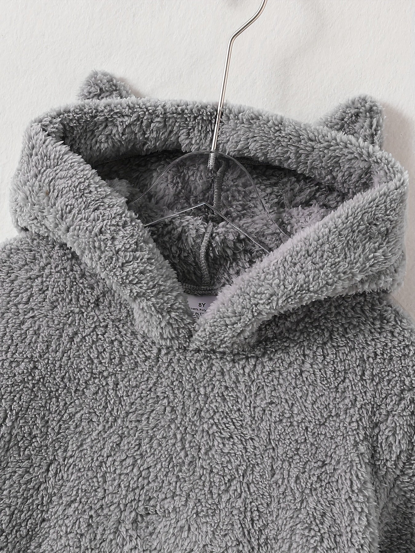 [Cute Sweatshirts for Teens] Cozy Fleece Hooded Sweatshirt for Girls - Soft Plush Cat Print Pullover, Long Sleeve Winter Jacket, Casual Everyday & Outdoor Wear, Playful Design, Comfortable Teen Clothing