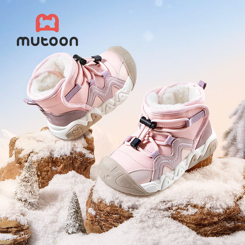 Mutoon Boys' & Girls' Winter Snow Boots with Plush Lining - Warm Insulated EVA+TPR Sole, Lace-Up Closure, Round Toe, Lightweight Outdoor Hiking Boots for Snow, Ice, And Cold Weather, Winter Boots, Snow Boots For Boys, Snow Bo