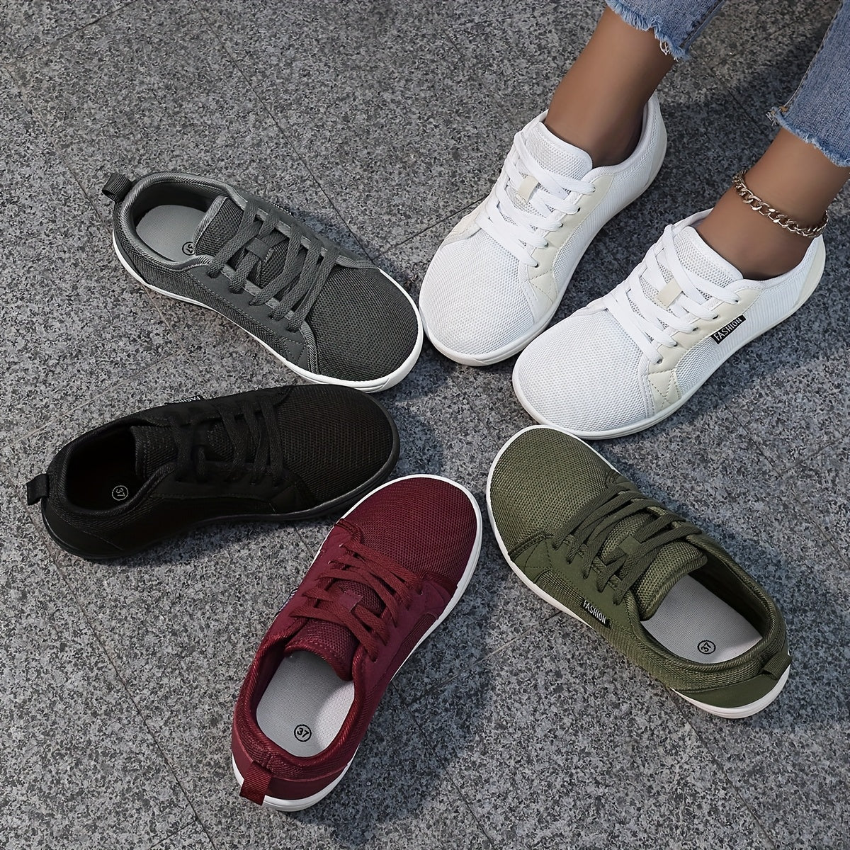 Women's Barefoot Shoes • Zero Drop Minimalist Walking - Wide Toe Box • Flexible TPR Sole & Soft Footbed • Low-Top Round Toe for - /Outdoor Wear • Comfortable for Walking, Standing, Errands • Women Shoes, Sneakers
