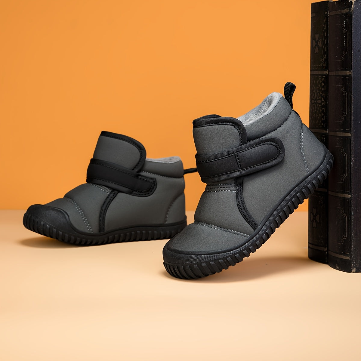 & Winter Snow Boots - Heavy-Duty Mid-Calf Height with Closure, Thick Warm Lining & Arch Support - All-Terrain Traction Tread for Outdoor Winter, Snow, Ice, and Slush - Durable MD Sole & Fabric Construction - Ideal for Hiking,