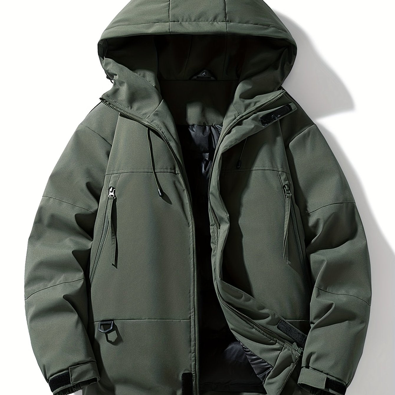 2025 Winter New Style Duck Down Jacket - Heavyweight Insulated Hooded Full-Zip Unisex Coat, Super Loose Fit with Adjustable Drawstring & Long Sleeves, Duck Down Filling for Men & Women, Casual & Workwear Outerwear (No-Stretch