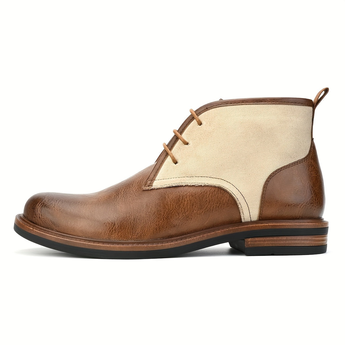 Men'S Retro Work Boots British Style Round Toe Men'S Boots