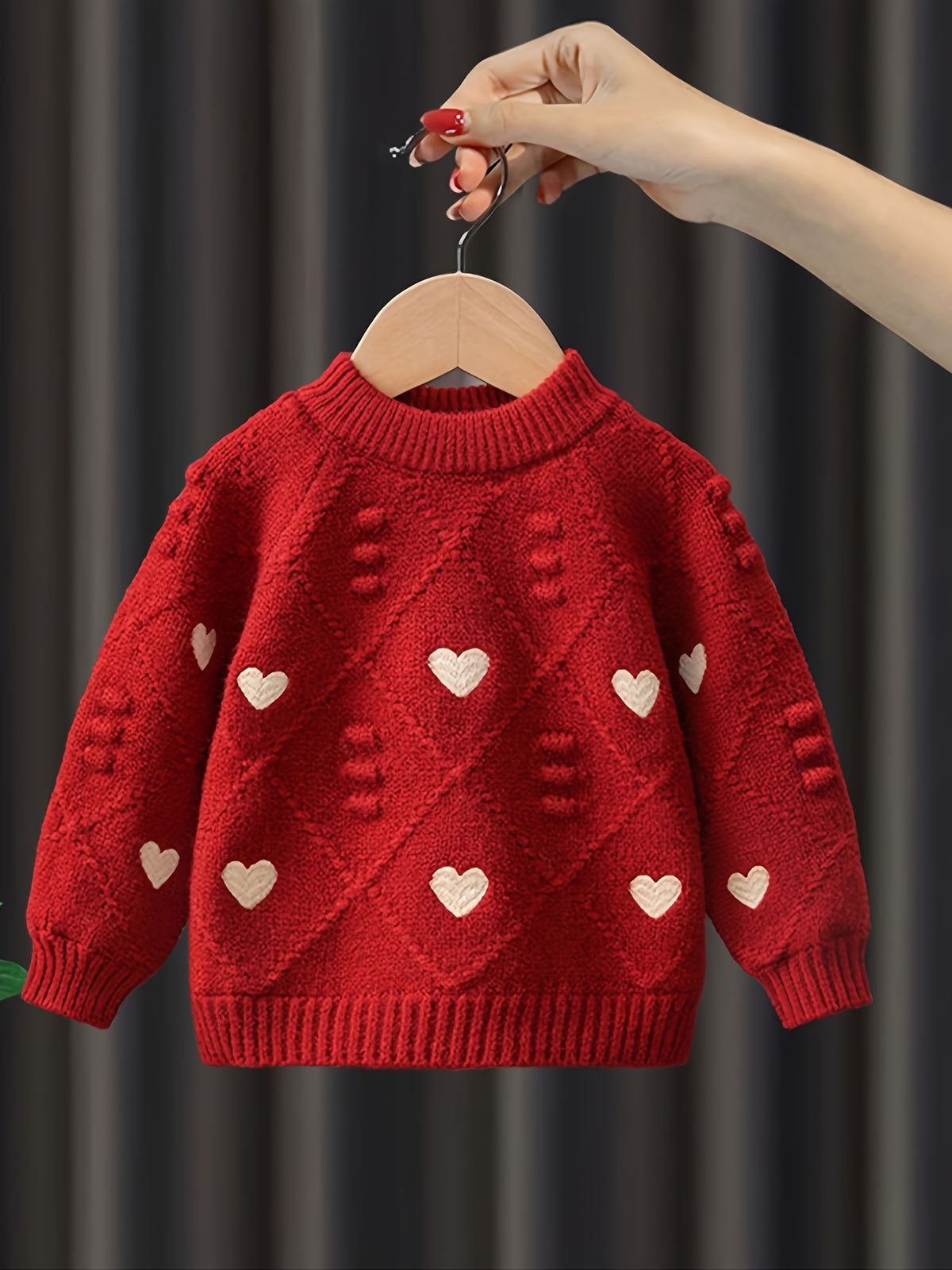 Toddler Fashion Sweater, Children's Fashion Warm Knit Coat, Suitable for Young Children And, Girls' Clothing Girls' Girl Clothing Autumn Children's Clothing Back to School.