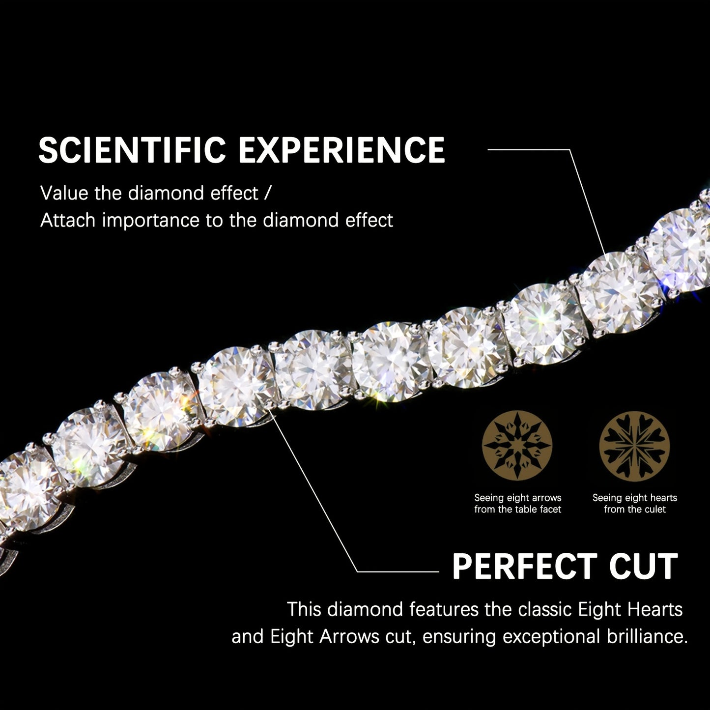 4mm Moissanite Tennis Necklace, S925 Silver Women'S Necklace, Four Sizes Available (18/20/22/24inch), Banquet/party/dinner Senior Accessories, Suitable for Gifts | Party Wedding | Birthday | Christmas | Halloween | Thanksgivi