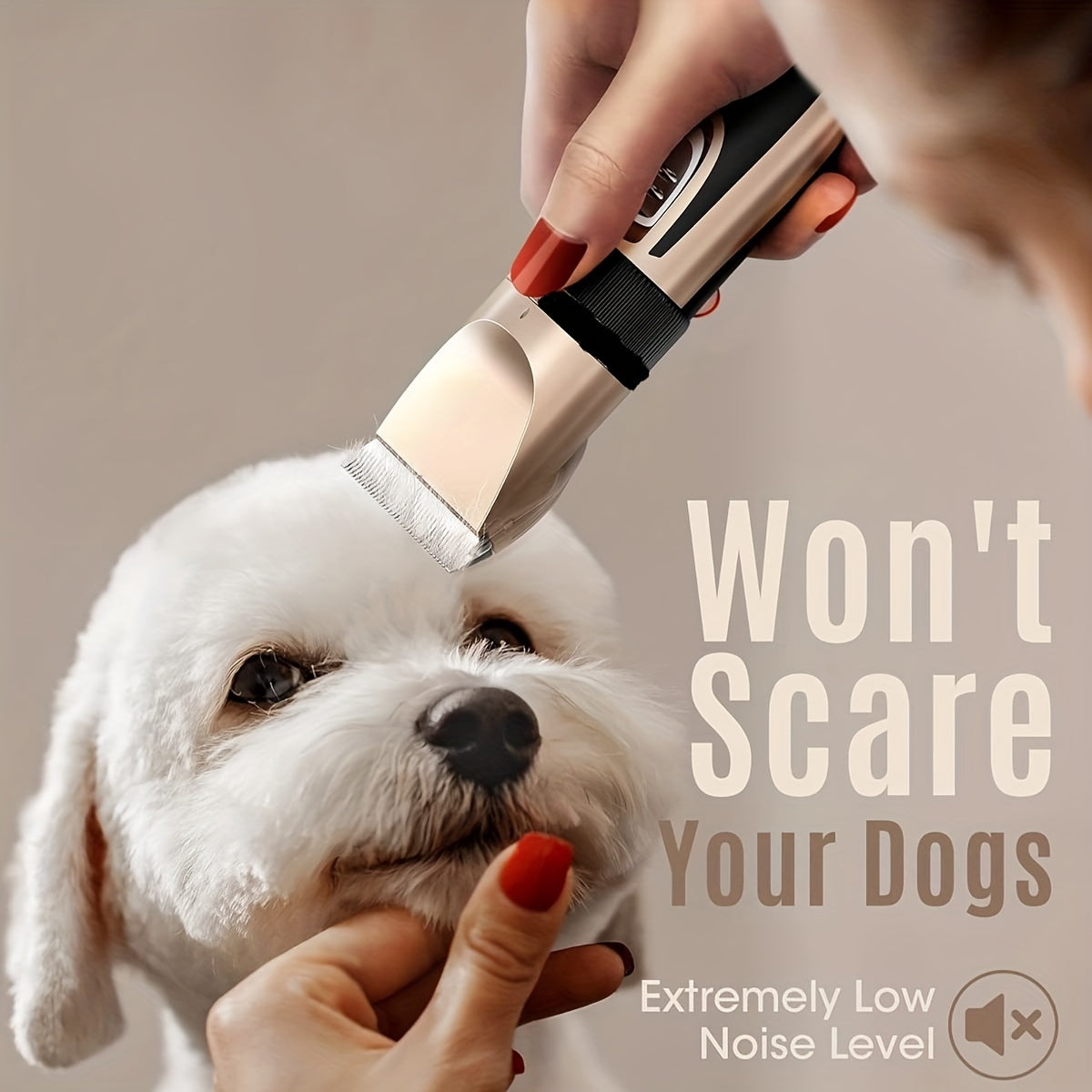 Dog Grooming Kit Low Noise Rechargeable Dog Clippers for Grooming Cordless Dog Grooming for Dogs, Cats Golden, Professional Dog Grooming Clippers, Dog Clippers for Grooming Professional Kit, Dog Grooming Kit for Small Dog, Pe